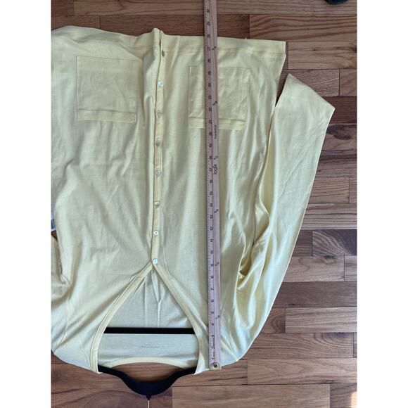 Eileen Fisher Women Small V Neck Elongated Jacket Sunshine Organic Cotton Jersey - Picture 8 of 9